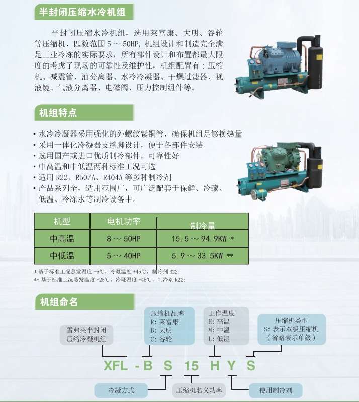 半封閉壓縮水冷機(jī)組